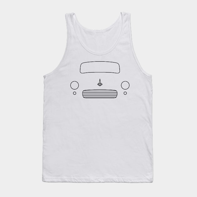 Morris Minor classic car outline (black) Tank Top by soitwouldseem